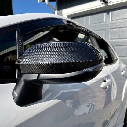 Side Mirror Caps in Pre-preg Carbon Fiber for Toyota GR Corolla by RSI c6