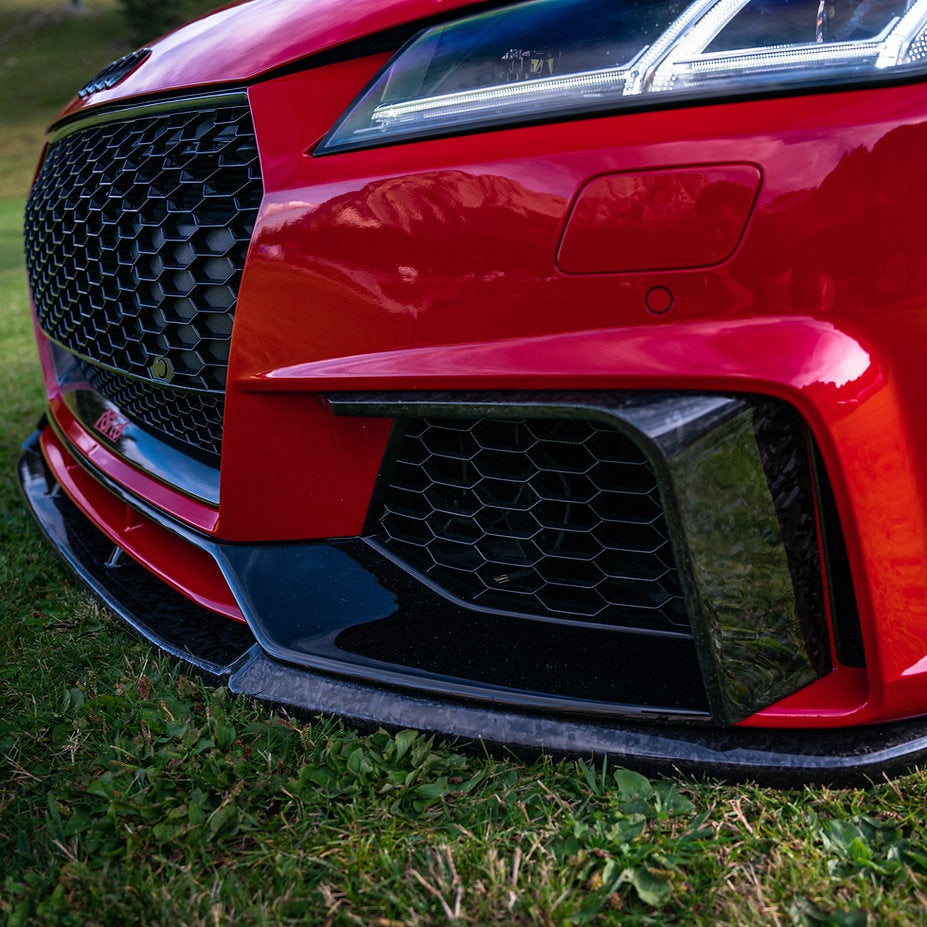 Front Bumper Fins Canards Splitter in Forged Carbon for AUDI TT RS Pre FL by RSI c6