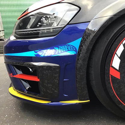 Front Bumper Fins Canards Splitter in Forged Carbon Fiber for VW GOLF 7 R or GTI/GTD by RSI c6