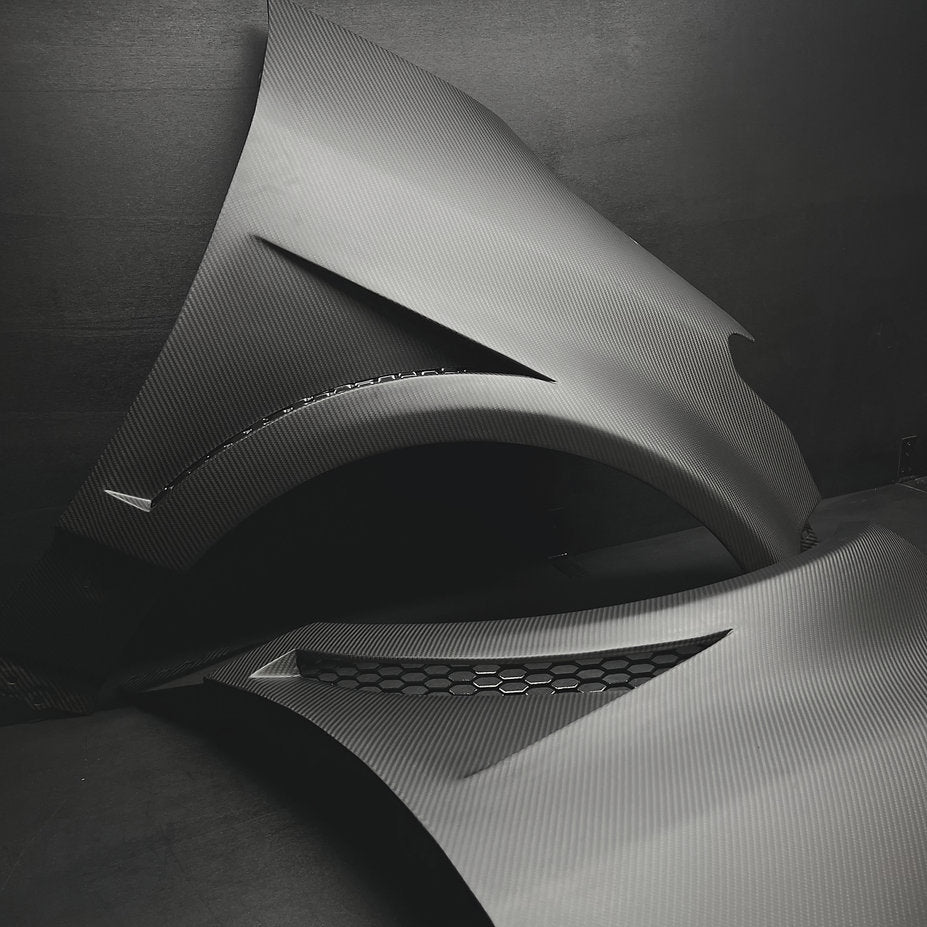 Front Vented Fenders in Matt Carbon Fiber for Toyota GR Yaris by RSI c6