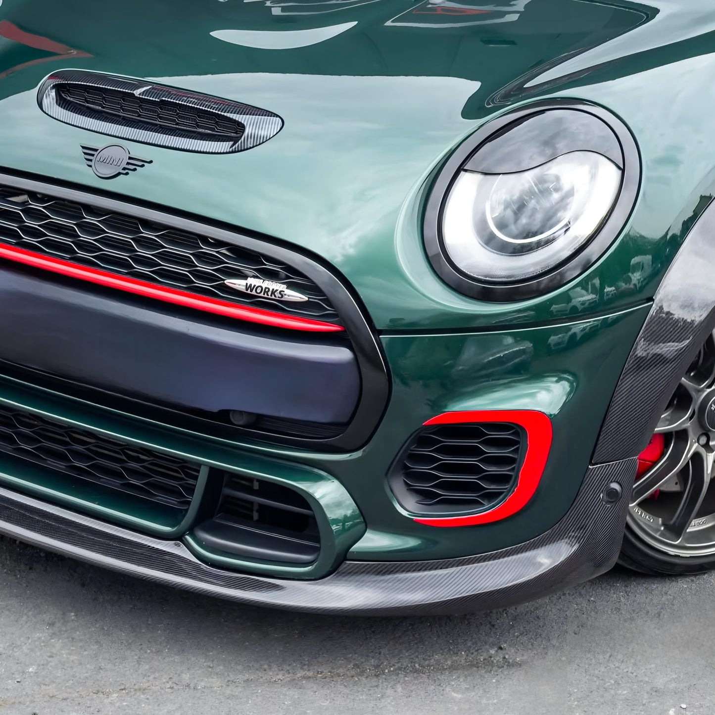 Front Lip in Carbon Fiber for MINI F55 / F56 / F57 JCW Bumper by RSI c6