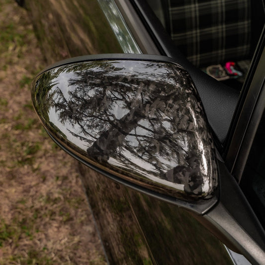 Side Mirror Caps in Forged Carbon Fiber for VW Golf 7 / 7.5 by RSI c6