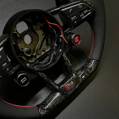 Steering Wheel Custom Carbon or Forged Carbon for AUDI TT 8S Mk3 by RSI c6