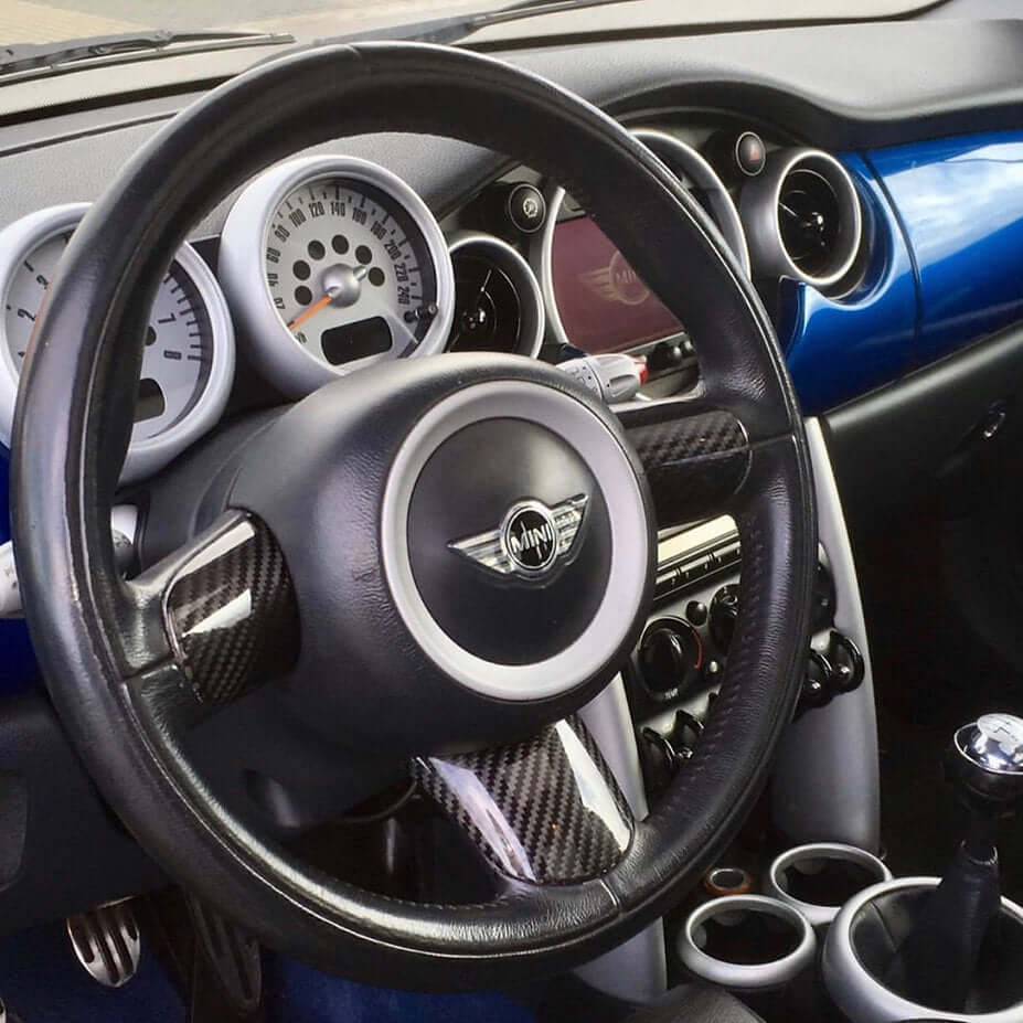 Steering Wheel Trims in Carbon Fiber for MINI R53 by RSI c6