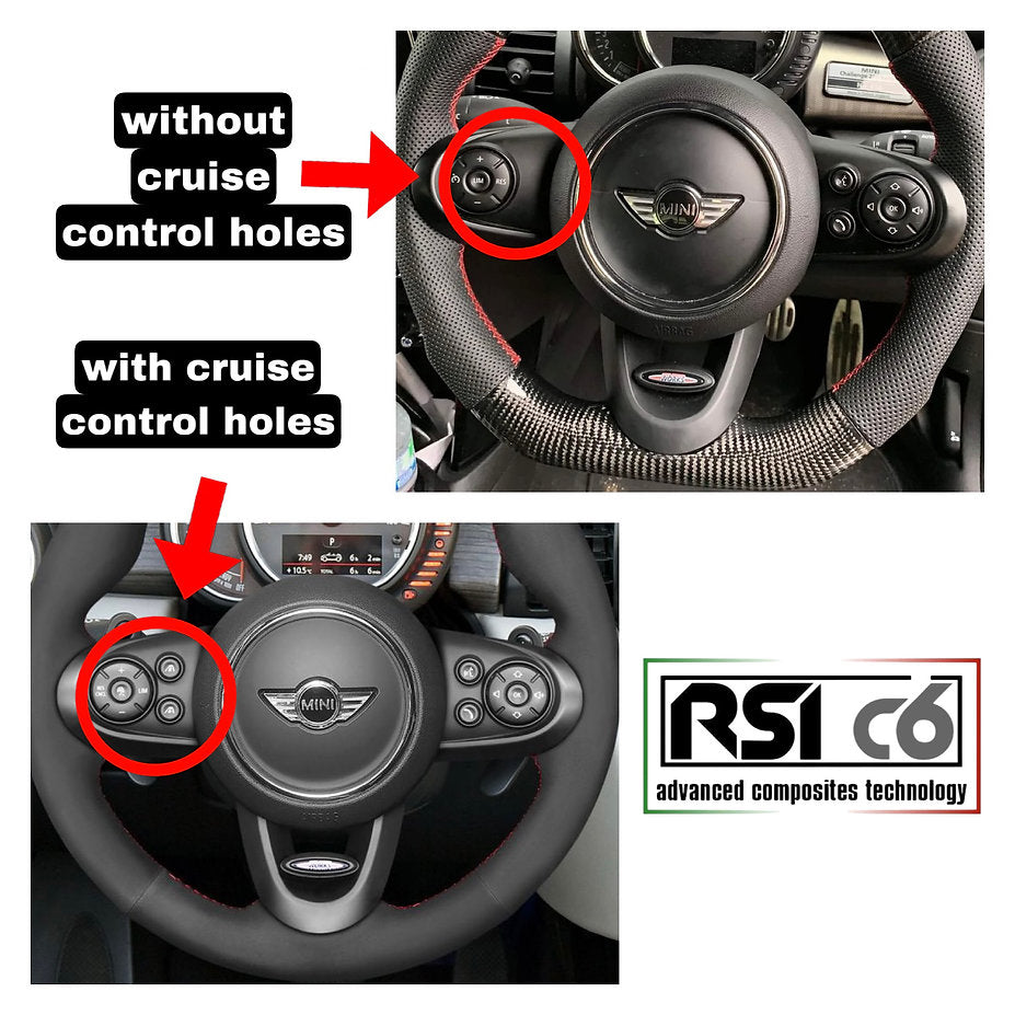 Steering Wheel Trims in Carbon Fiber for MINI F55 / F56 / F57 / F60 / GP3 by RSI c6